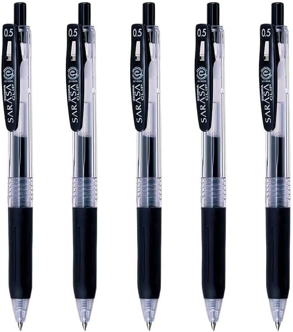 Zebra SARASA Clip 0.5mm black 5-pack