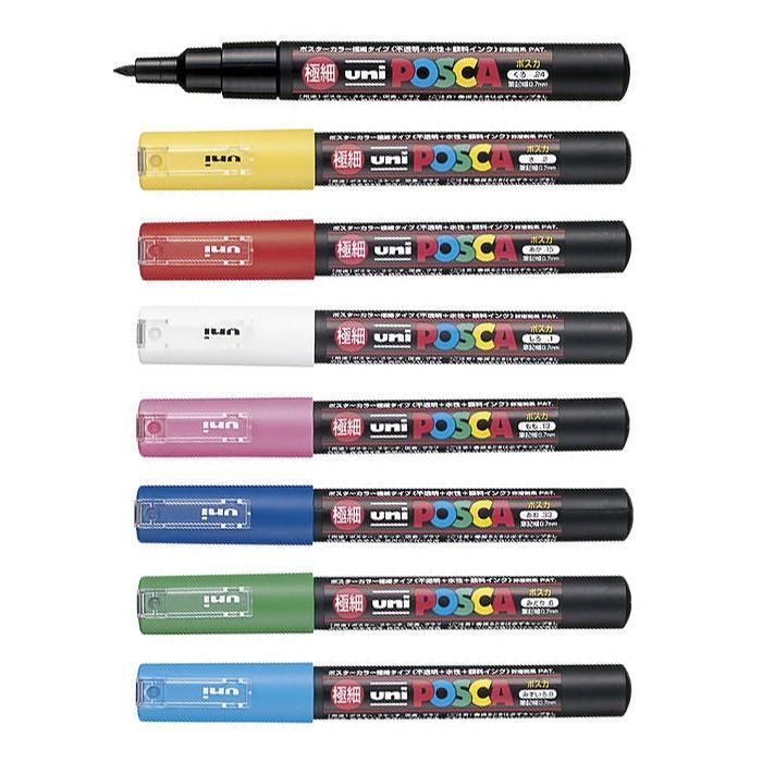 Uni POSCA Extra Fine PC-1M 8-color set